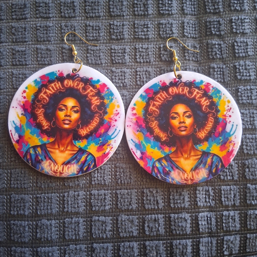🌈 Faith Over Fear – Bold Confidence Earring Collection